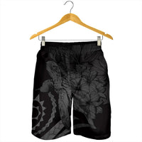 Hawaiian - Hawaii Turtle Hibiscus Polynesian Vintage Men's Shorts - Gray - AH - Polynesian Pride