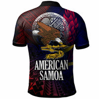 American Samoa Polo Shirt Custom Seal Of American Samoa Gradient Color Style LT10 - Polynesian Pride