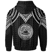 American Samoa Hoodie Polynesian Armor Style Black - Polynesian Pride