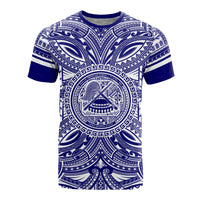 American Samoa T Shirt American Samoan Coat of Arms Polynesian Flag Color Unisex Blue - Polynesian Pride