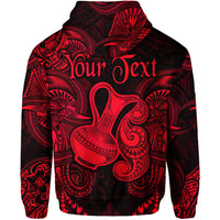 Custom Aquarius Zodiac Polynesian Hoodie Unique Style Red LT8 - Polynesian Pride