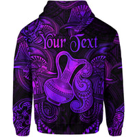 Custom Aquarius Zodiac Polynesian Hoodie Unique Style Purple LT8 - Polynesian Pride