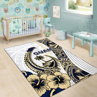 Guam Fish Hook Area Rug White Style LT6 - Polynesian Pride