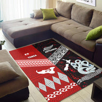 New Zealand And Tonga Area Rug Together - Red LT8 - Polynesian Pride