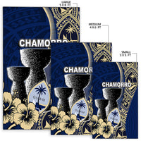 Guam Chamorro Area Rug Blue Style LT6 - Polynesian Pride