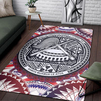 American Samoa Area Rug Artsy Style LT9 Red - Polynesian Pride