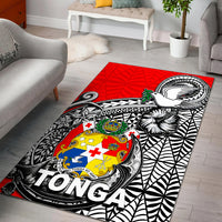 Tonga Hook Tattoo Area Rug White LT6 - Polynesian Pride