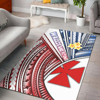 Wallis and Futuna Area Rug Polynesian Style LT16 White - Polynesian Pride