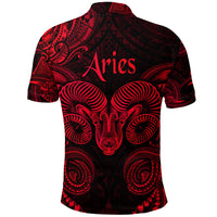 Aries Zodiac Polynesian Polo Shirt Unique Style Red LT8 - Polynesian Pride
