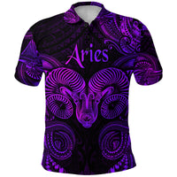 Aries Zodiac Polynesian Polo Shirt Unique Style Purple LT8 - Polynesian Pride