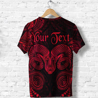 Custom Aries Zodiac Polynesian T Shirt Unique Style Red LT8 - Polynesian Pride