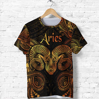 Aries Zodiac Polynesian T Shirt Unique Style Gold LT8 - Polynesian Pride