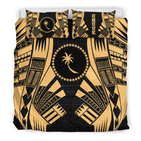 Chuuk States Duvet Cover Set - Gold Tattoo Style - Polynesian Pride