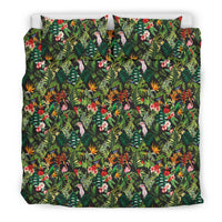 Hawaiian Tropical Flamingo Hibiscus Plumeria Strelitzia Polynesian Bedding Set - Polynesian Pride