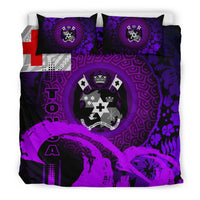 Tonga Bedding Set - Hibiscus And Wave Purple - Polynesian Pride