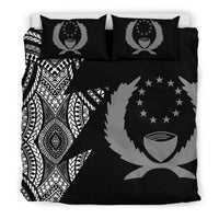 Polynesian Bedding Set - Pohnpei Pattern Duvet Cover Set Black - Polynesian Pride