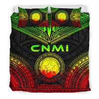 Northern Mariana Islands Polynesian Chief Duvet Cover Set - Reggae Version - Polynesian Pride