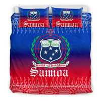 Polynesian Bedding Set - Samoa Coat Of Arms Duvet Cover Set - Polynesian Pride