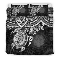 Northern Mariana Islands Polynesian Duvet Cover Set - White Turtle - Polynesian Pride