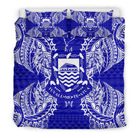 Polynesian Bedding Set - Tuvalu Duvet Cover Set Map Blue - Polynesian Pride