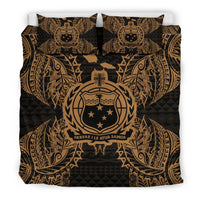 Polynesian Bedding Set - Samoa Duvet Cover Set Map Gold - Polynesian Pride