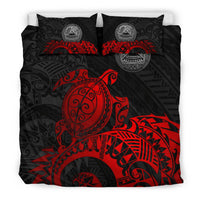 Polynesian Bedding Set - American Samoa Duvet Cover Set - Polynesian Turtle (Full Red) - Polynesian Pride