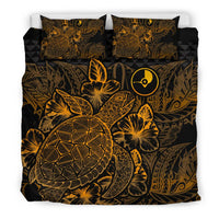 Polynesian Bedding Set - Yap Duvet Cover Set Gold Color front Gold - Polynesian Pride