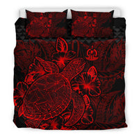 Polynesian Bedding Set - Vanuatu Duvet Cover Set Red Color Red - Polynesian Pride