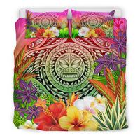 Polynesian Bedding Set - Manta Ray Tropical Flowers - Polynesian Pride