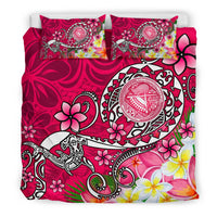 American Samoa Polynesian Bedding Set - Turtle Plumeria (Pink) - Polynesian Pride