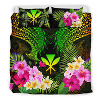 Polynesian Bedding Set - Hawaii Duvet Cover Reggae Kanaka Maoli Hibiscus Plumeria Coconut - Polynesian Pride