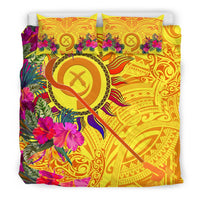 Polynesian Bedding Sets - Vanuatu Symbols With Hibiscus - Polynesian Pride