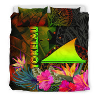Tokelau Polynesian Bedding Set - Hibiscus and Banana Leaves - Polynesian Pride