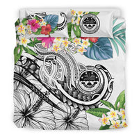 FSM Polynesian Bedding Set - Summer Plumeria (White) - Polynesian Pride