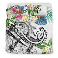 Kosrae Polynesian Bedding Set - Summer Plumeria (White) - Polynesian Pride
