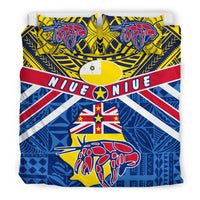 Niue Rugby Bedding Set Polynesian Crab Map - Polynesian Pride