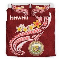 Hawaii Bedding Set - Hawaii Seal Polynesian Patterns Plumeria - Polynesian Pride
