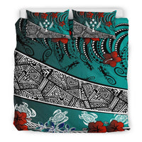Kosrae Polynesian Bedding Set - Lizard And Turtle Green - Polynesian Pride