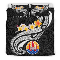 Tahiti Bedding Set - Tahiti Seal Polynesian Patterns Plumeria (Black) - Polynesian Pride