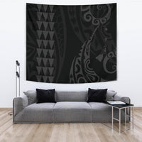 Hawaii Kakau Gray Polynesian Tribal Tapestry - Polynesian Pride
