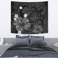 Hawaii Turtle Poly Tribal Gray Tapestry Wall Tapestry 130cm*150cm Gray - Polynesian Pride