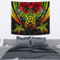 Hawaii Turtle Tropical Polynesian Tapestry - Iris Style - AH Wall Tapestry 130cm*150cm Reggae - Polynesian Pride