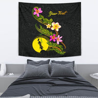 New Caledonia Polynesian Custom Personalised Tapestry - Plumeria Tribal - Polynesian Pride
