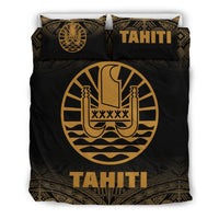 Tahiti Duvet Cover Set - Gold Fog Style - Polynesian Pride
