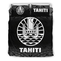 Tahiti Duvet Cover Set - Black Fog Style - Polynesian Pride