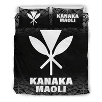 Kanaka Maoli Duvet Cover Set - Black Fog Style - Polynesian Pride