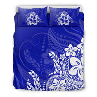 Polynesian Duvet Cover Set - Blue Hibiscus Style - Polynesian Pride