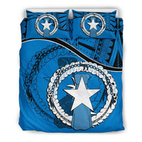 Northern Mariana Islands Duvet Cover Set - Northern Mariana Islands Flag Blue - Polynesian Pride