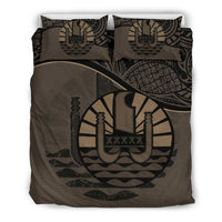 Polynesian Duvet Cover Set - Tahiti Bedding Set Brown - Polynesian Pride