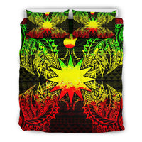 Polynesian Bedding Set - Nauru Duvet Cover Set Map Reggae - Polynesian Pride